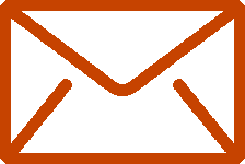 orange email icon of envelope